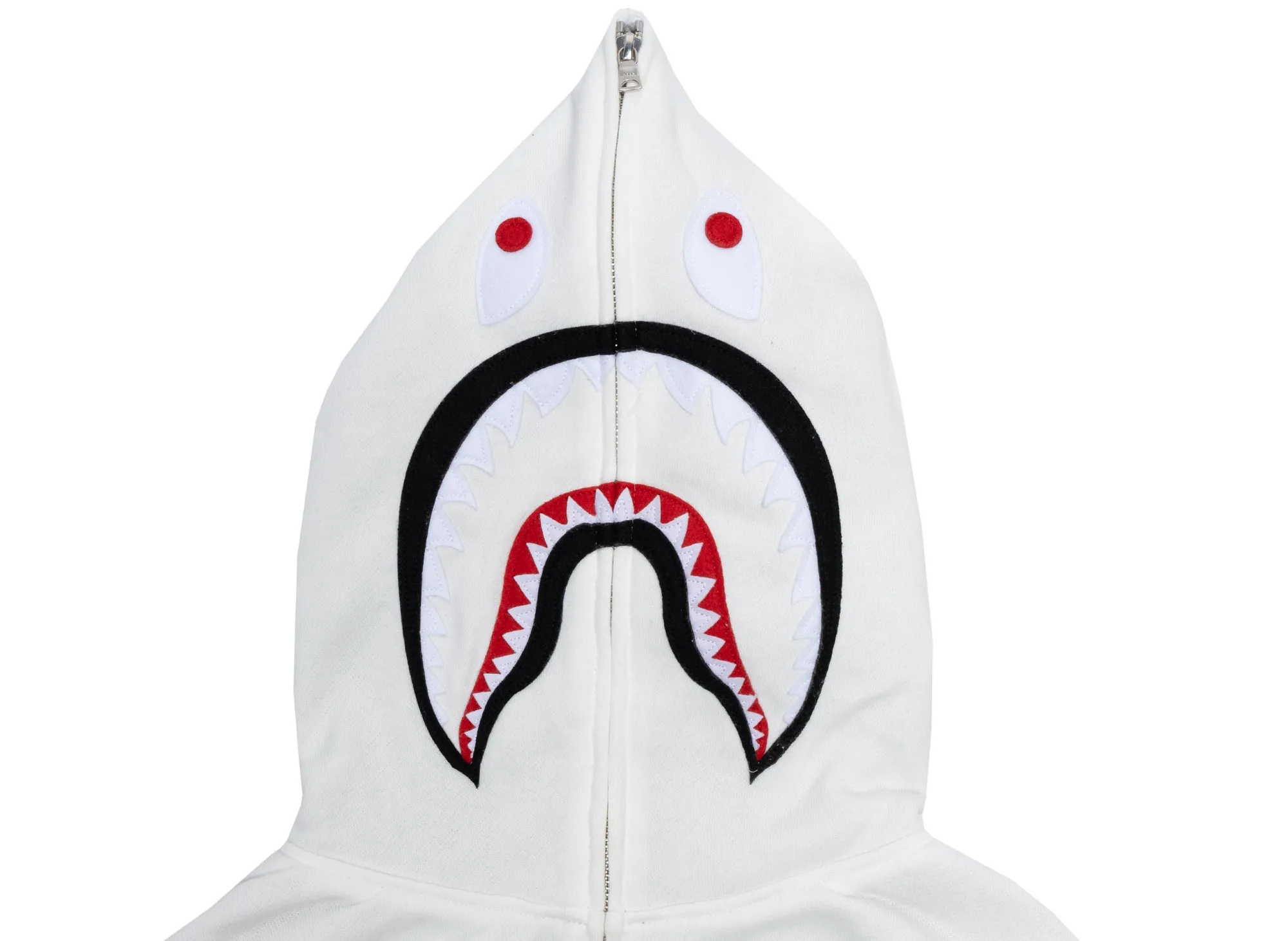 A Bathing Ape 2nd Shark Full Zip Hoodie in White