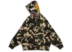 A Bathing Ape Map Camo Shark Full Zip Hoodie xld