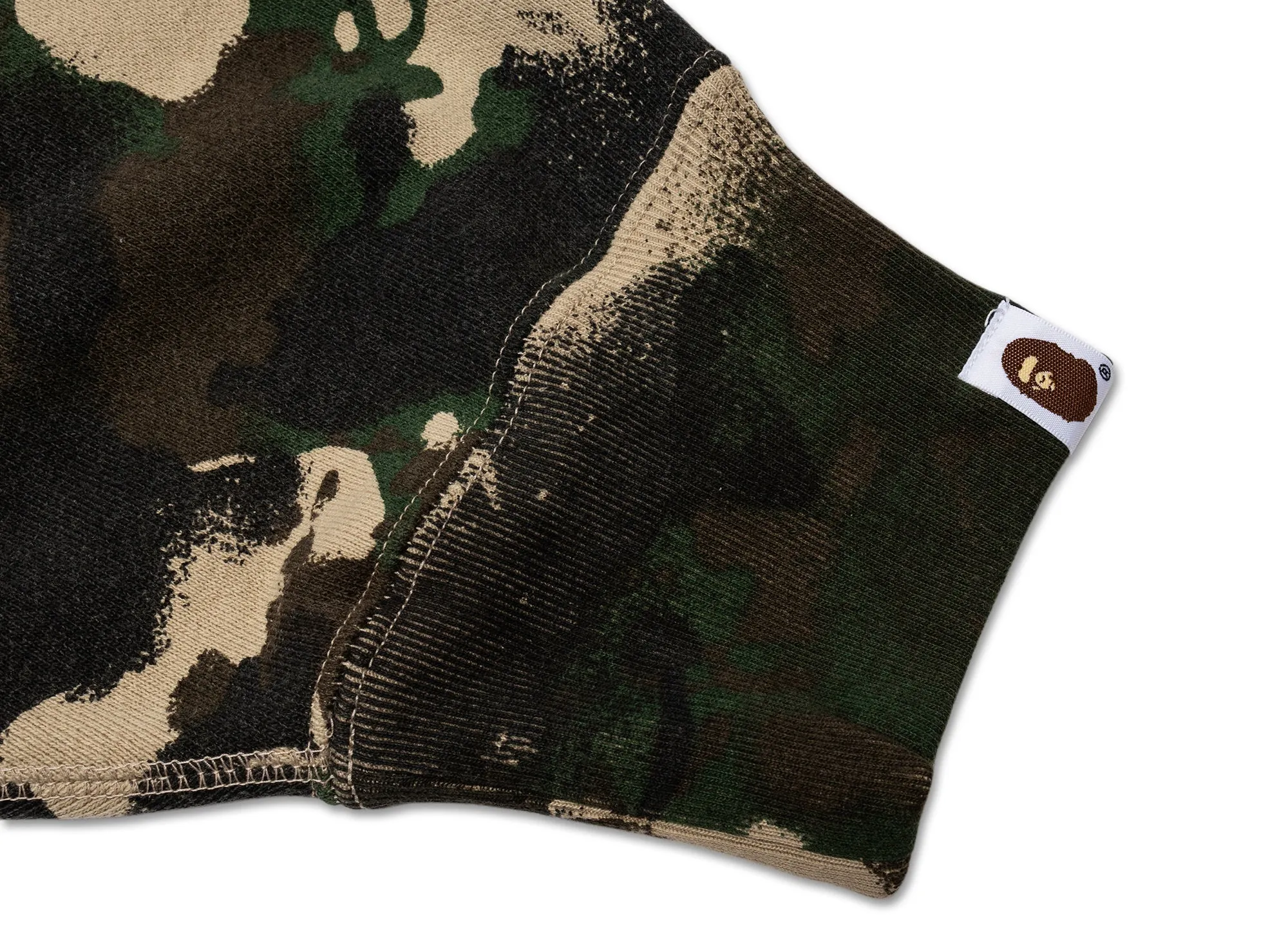 A Bathing Ape Map Camo Shark Full Zip Hoodie xld