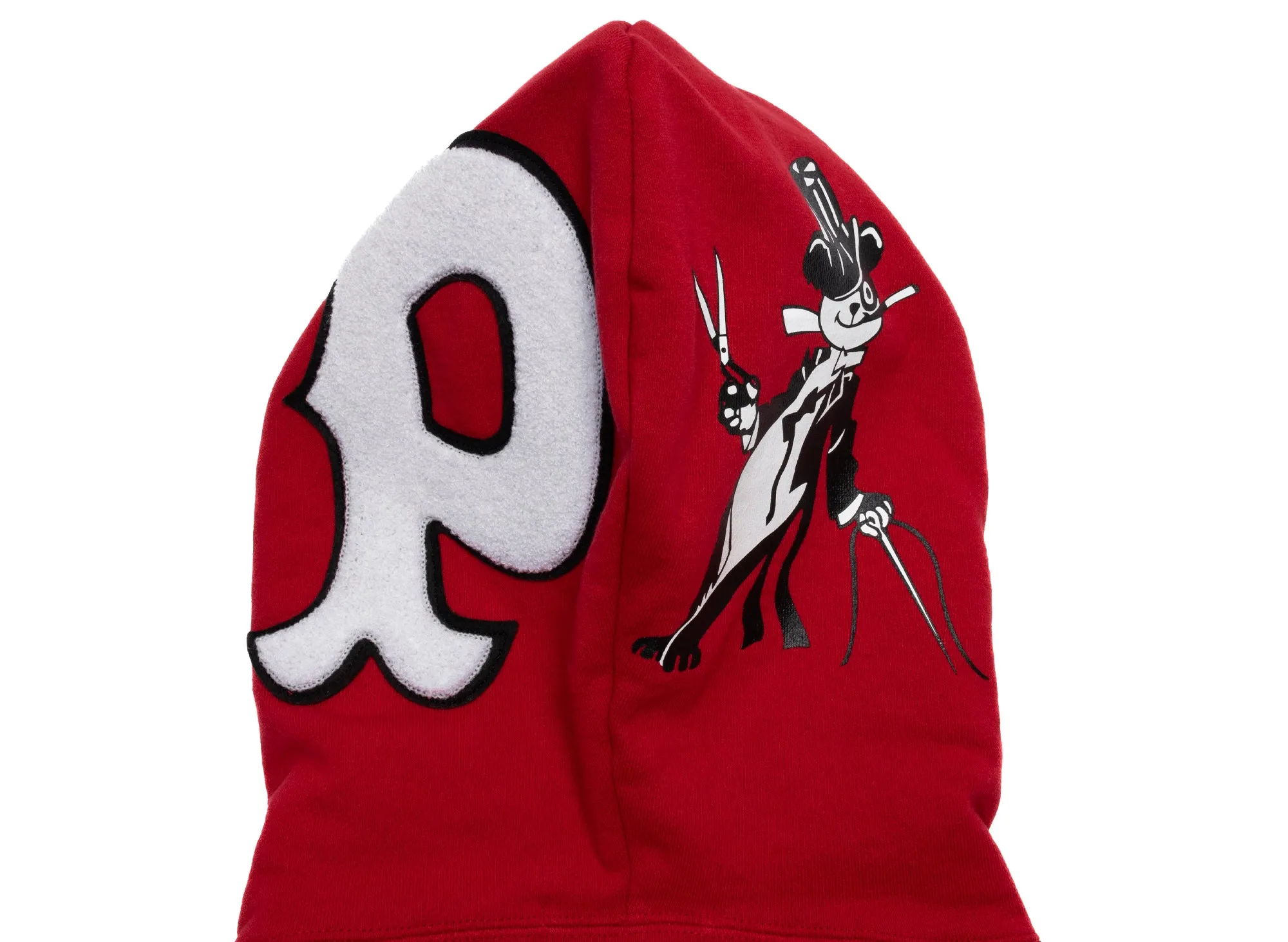A Bathing Ape Panda Full Zip Hoodie in Red