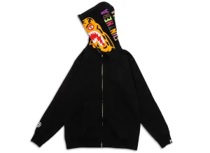 A Bathing Ape Tiger Full Zip Hoodie in Black xld