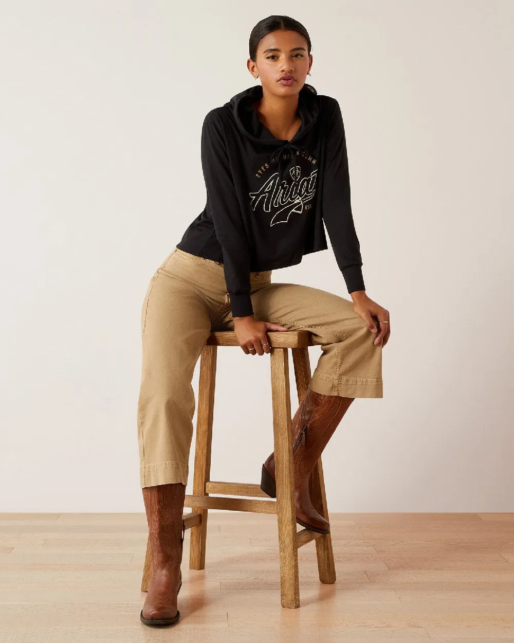 Ariat Womens Heels Down Hoodie T-Shirt