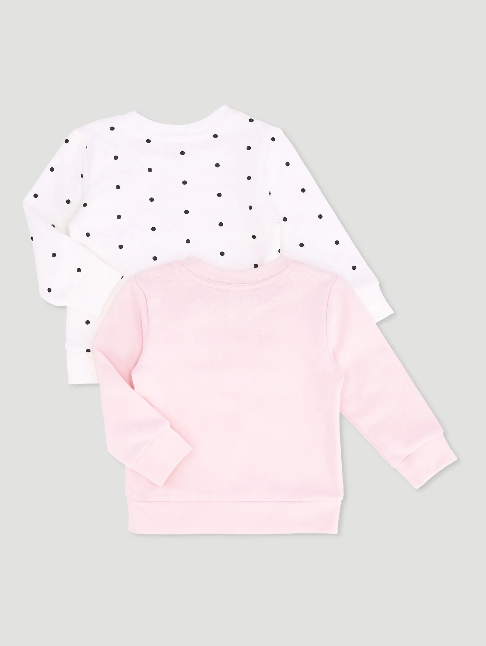Baby Girls 2 Pack Polka Dot Brushed Fleece Top