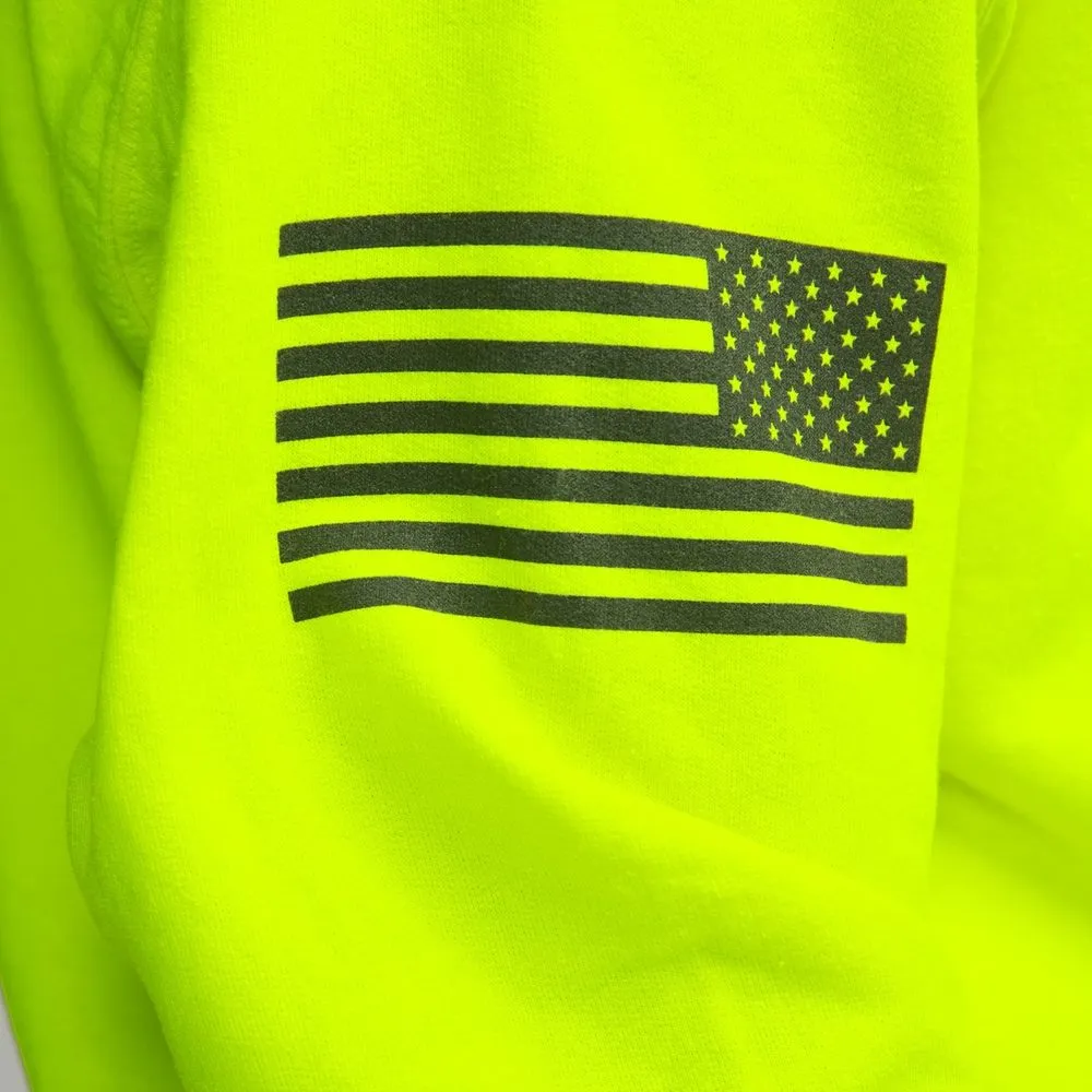 Basic Hoodie Safety Green 2 Pack