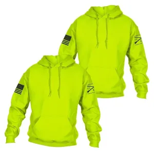 Basic Hoodie Safety Green 2 Pack