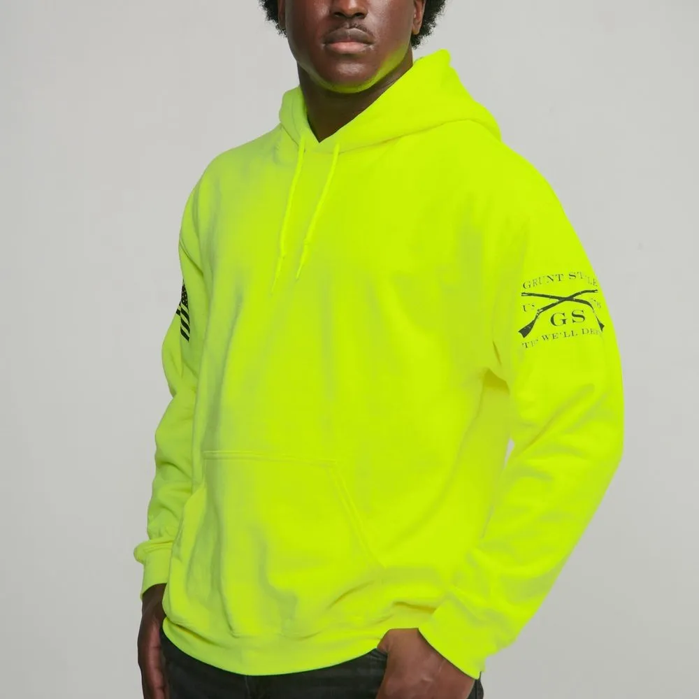Basic Hoodie Safety Green 2 Pack