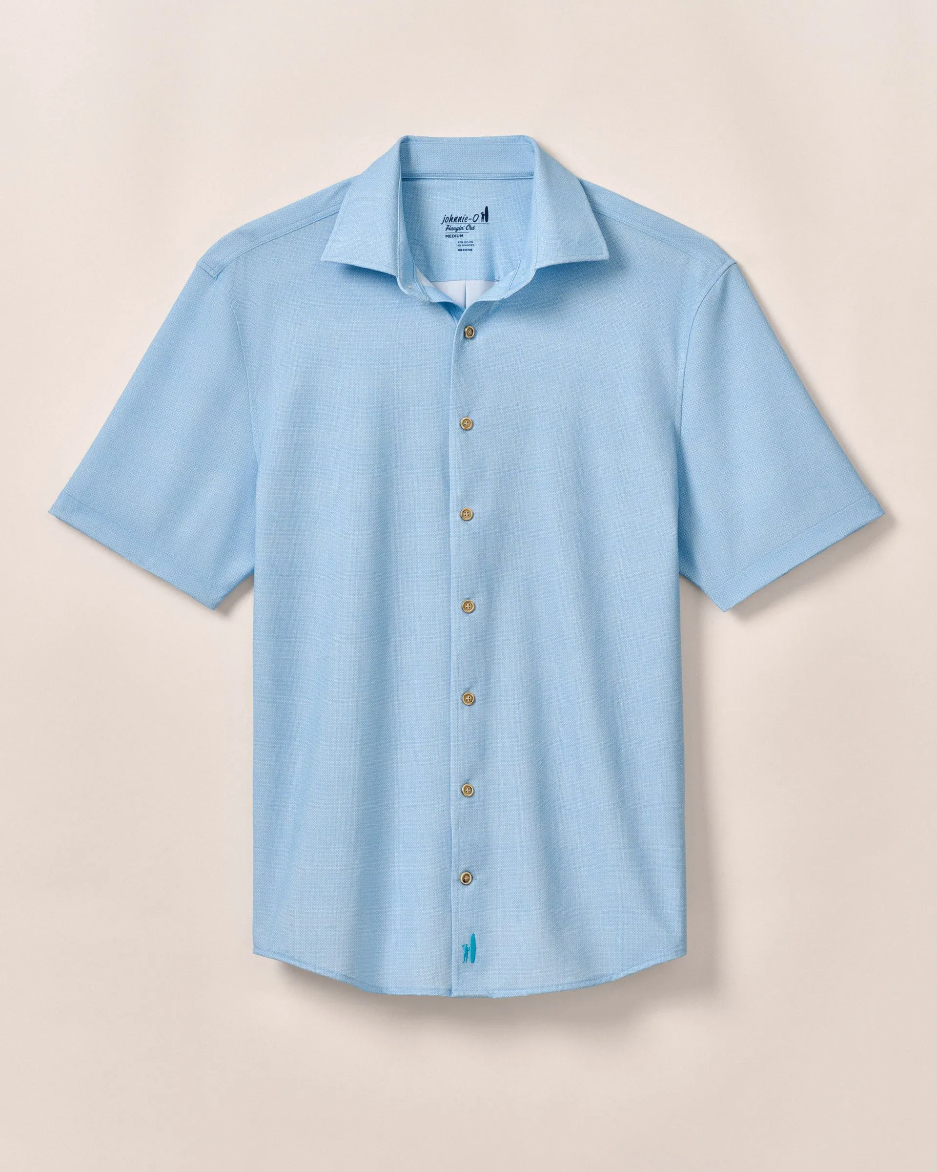 Big & Tall Short Sleeve Hangin' Out Knit Button Down Shirt - Spielman