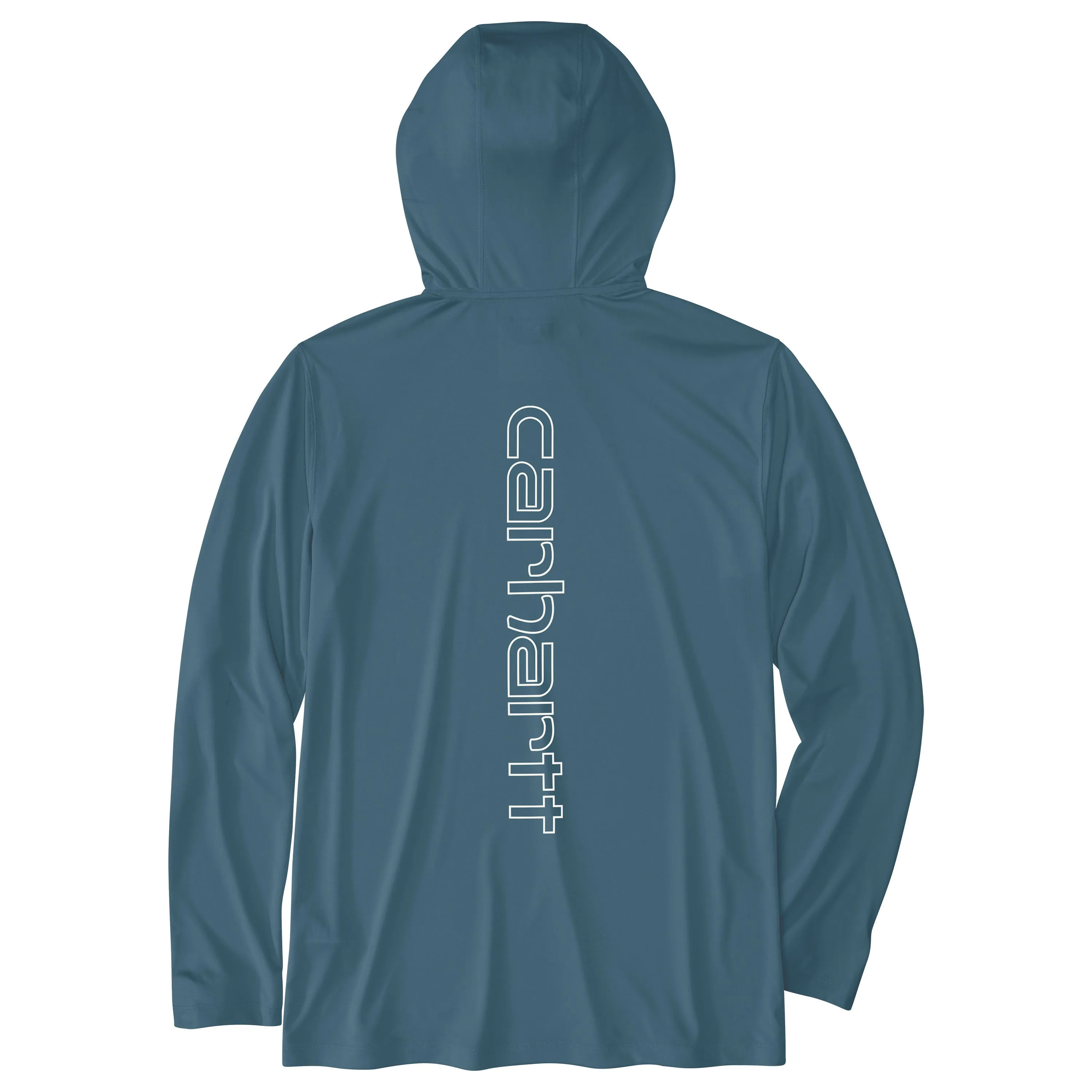 Carhartt Men's Force Sun Defender Hooded Logo Long Sleeve T-Shirt