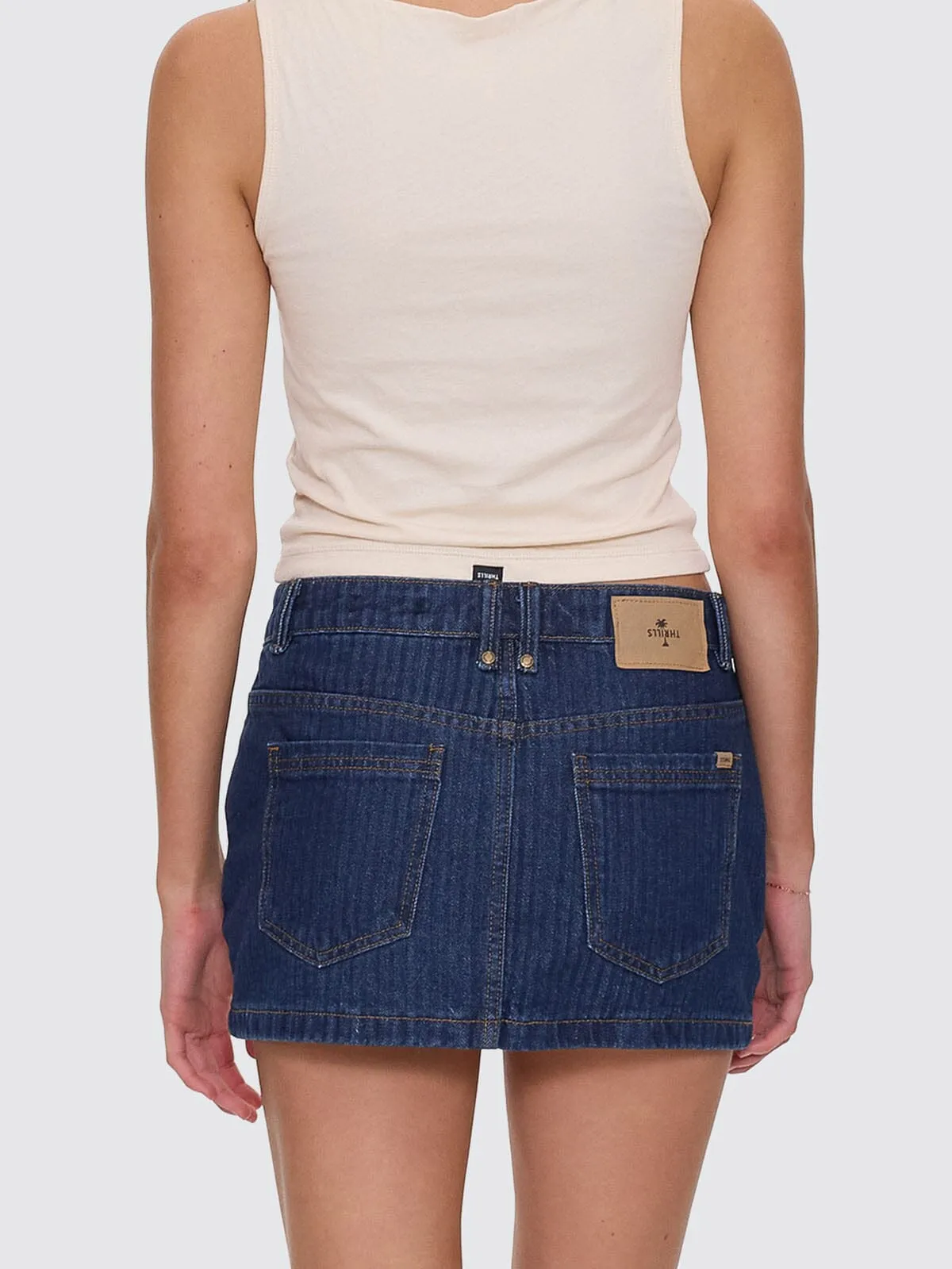 Carmen Skirt - Rib Rinsed Ink