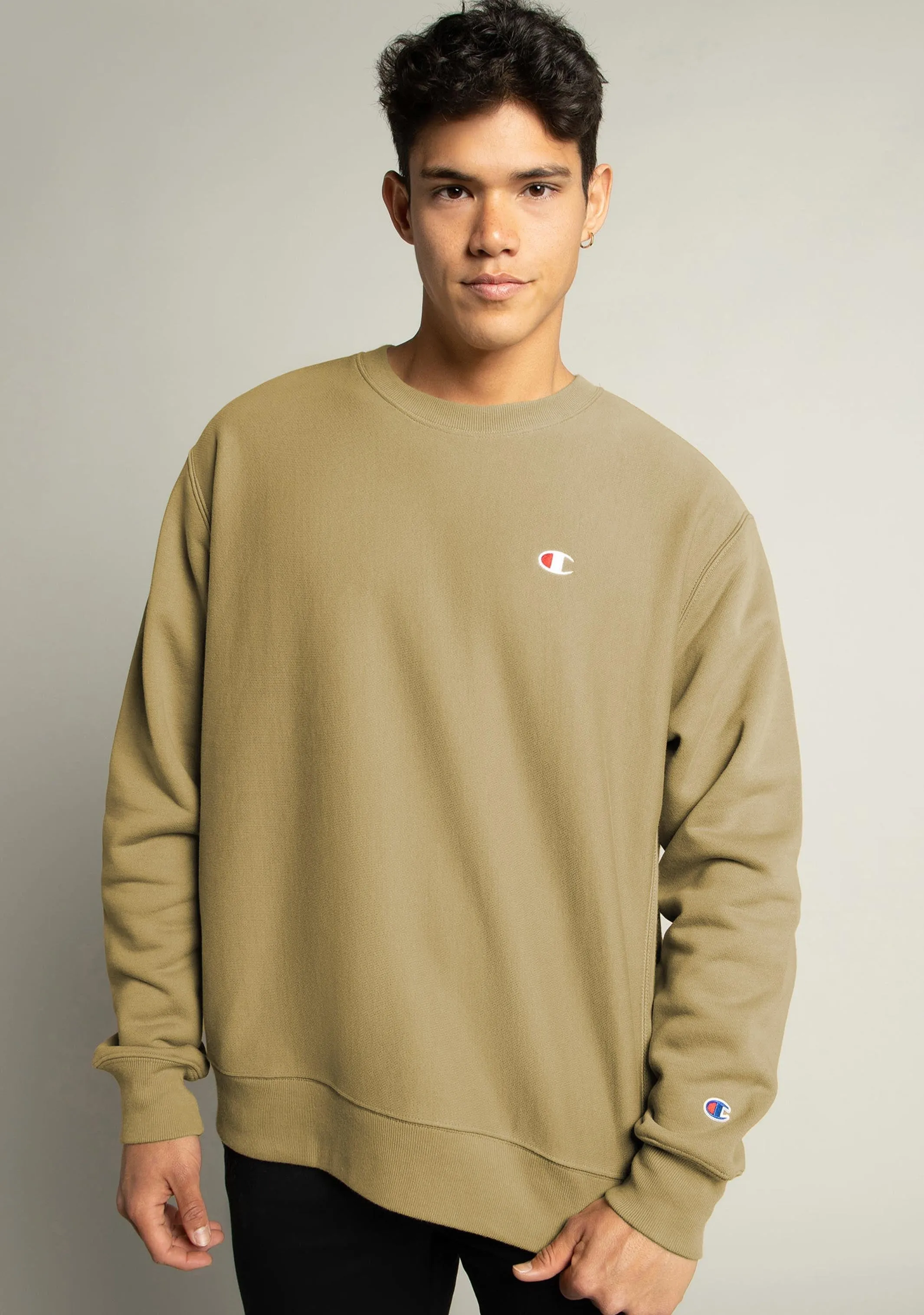 Champion Men's Reverse Weave Small C-Logo Crew