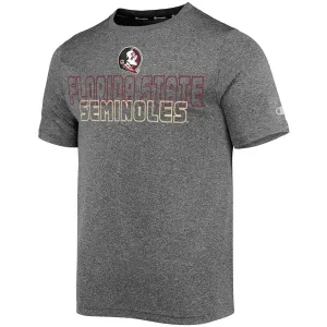 Champion Youth Seminole Logo/Florida State Seminoles Heathered Short Sleeve Performance T-shirt - Slate