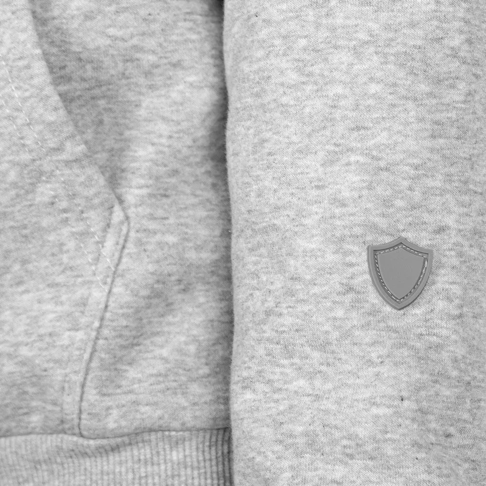 Classic Lined Hoodie | American Flag | Light Heather Grey