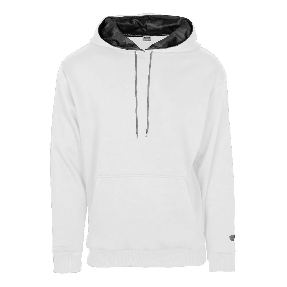 Classic Lined Hoodie | Blackout American Flag | White