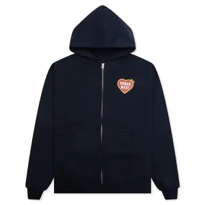 Classic Zip-Up Hoodie - Navy