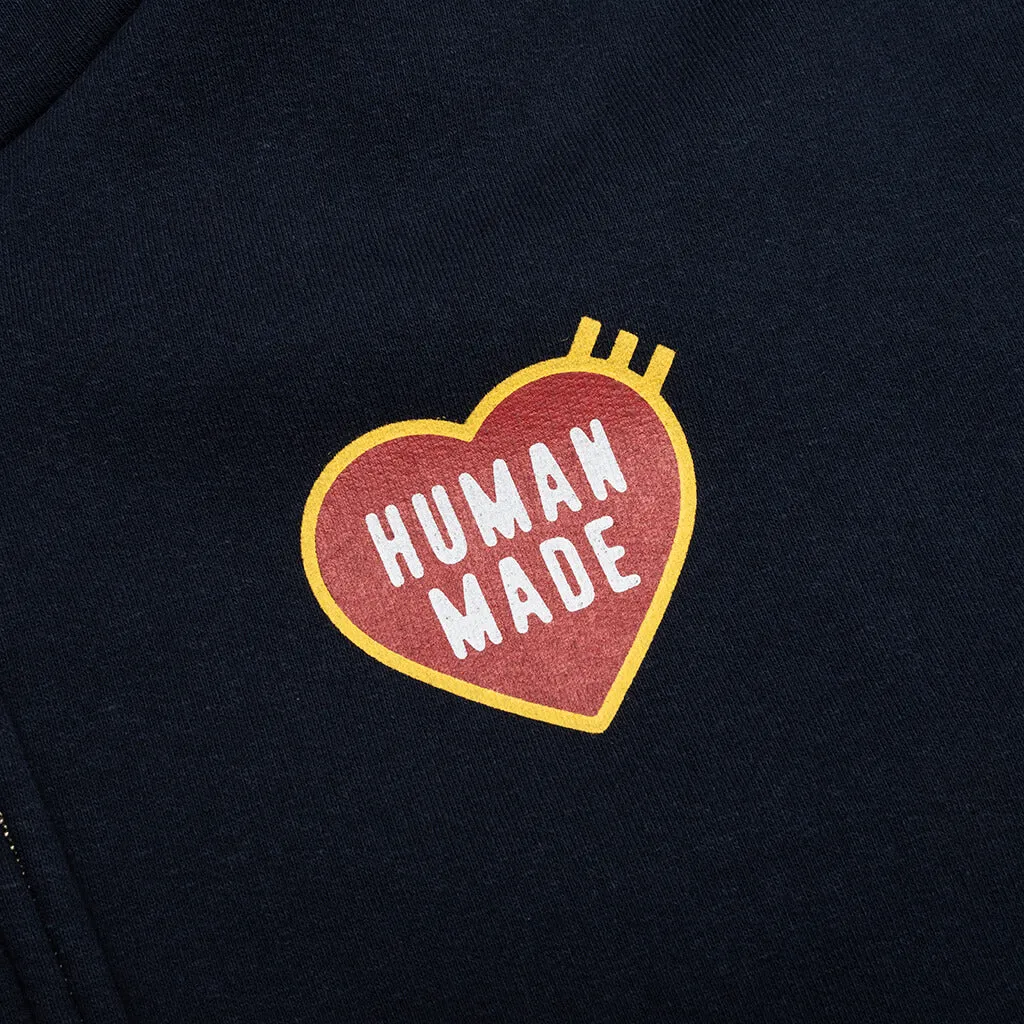 Classic Zip-Up Hoodie - Navy