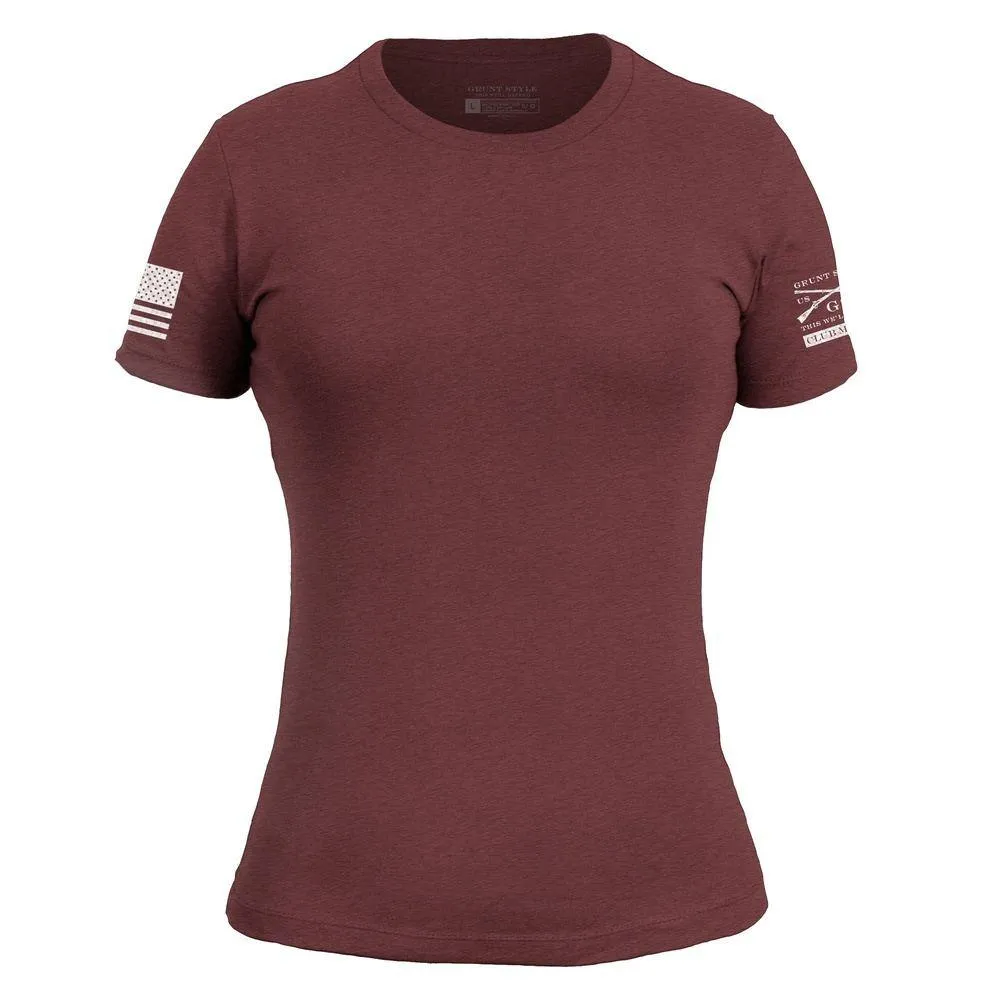 Club Member - Women's Basic Slim Fit T-Shirt - Heather Burgundy
