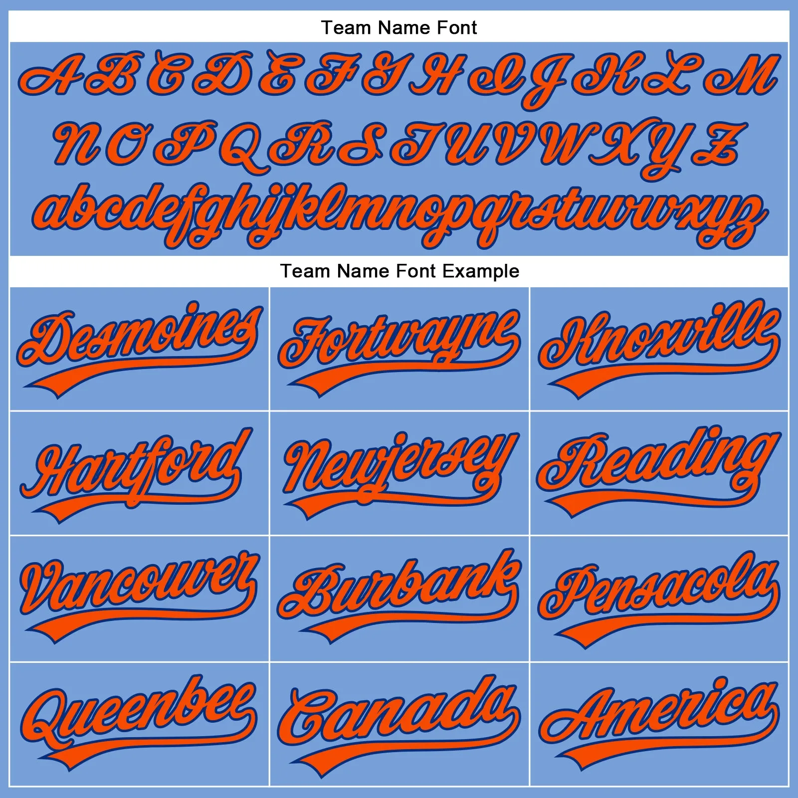 Custom Powder Blue White Pinstripe Orange-Royal Authentic Baseball Jersey