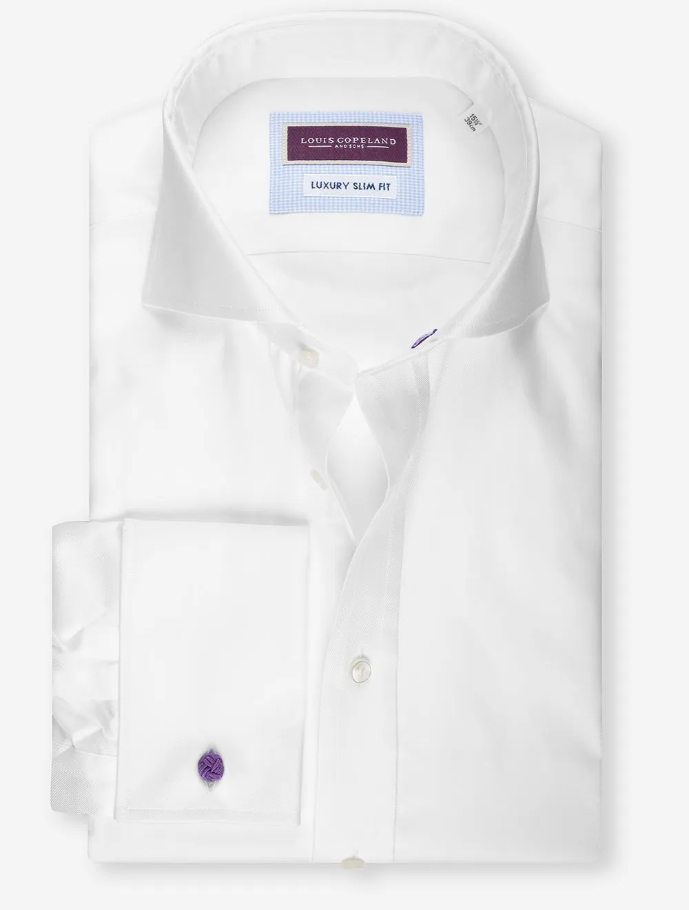 Double Cuff Slim Fit Shirt White