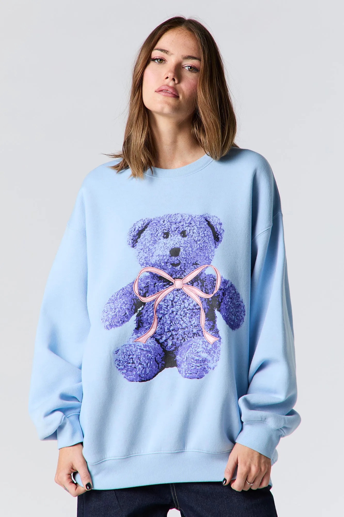 Embroidered Fleece Sweatshirt