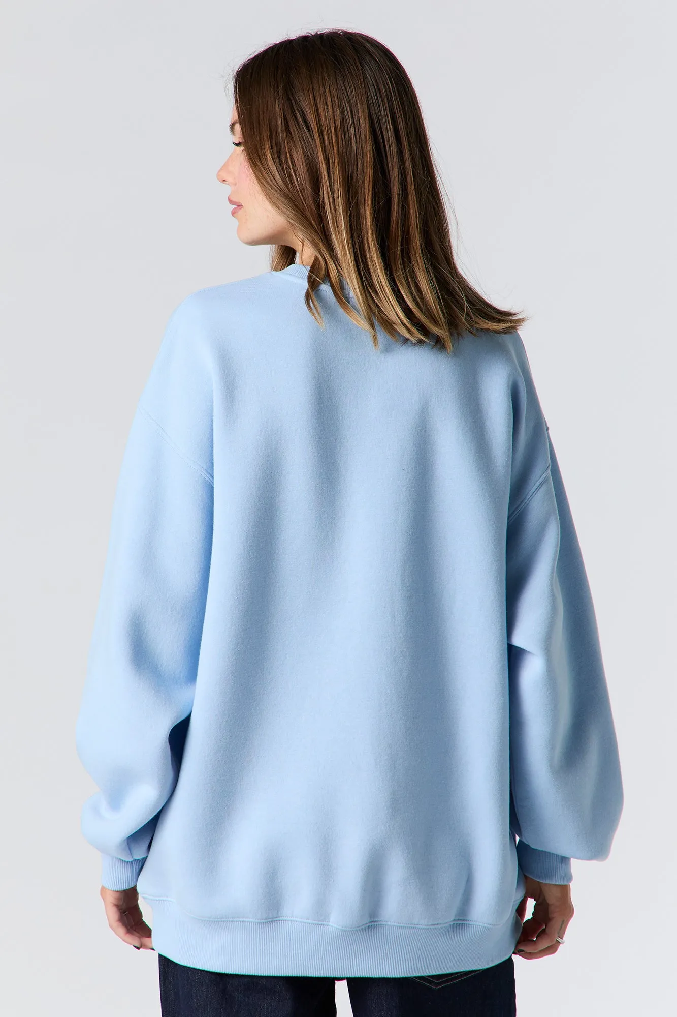 Embroidered Fleece Sweatshirt