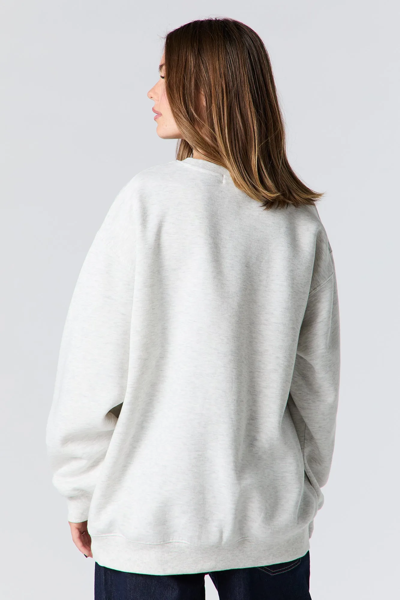 Embroidered Fleece Sweatshirt