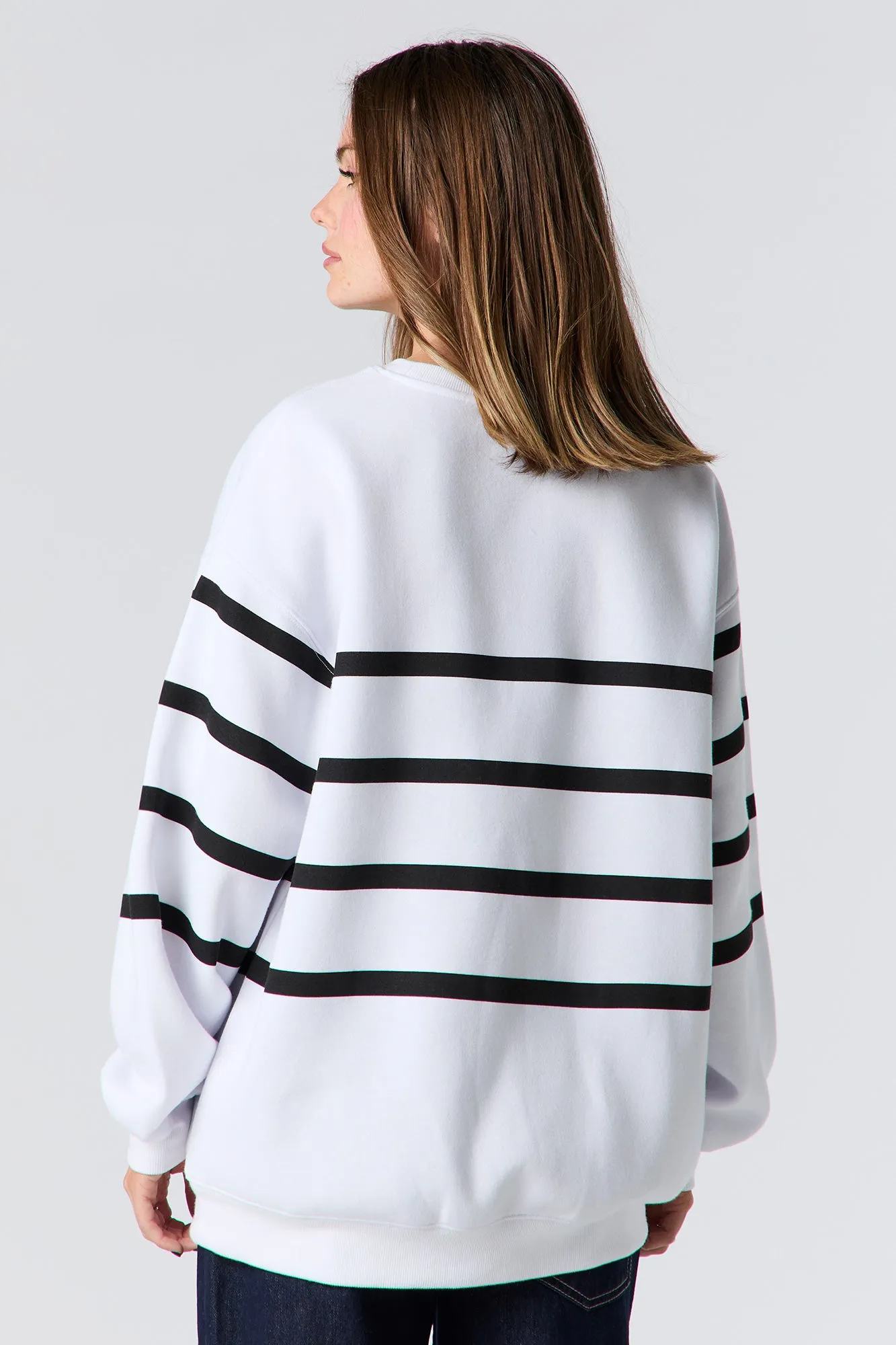 Embroidered Fleece Sweatshirt