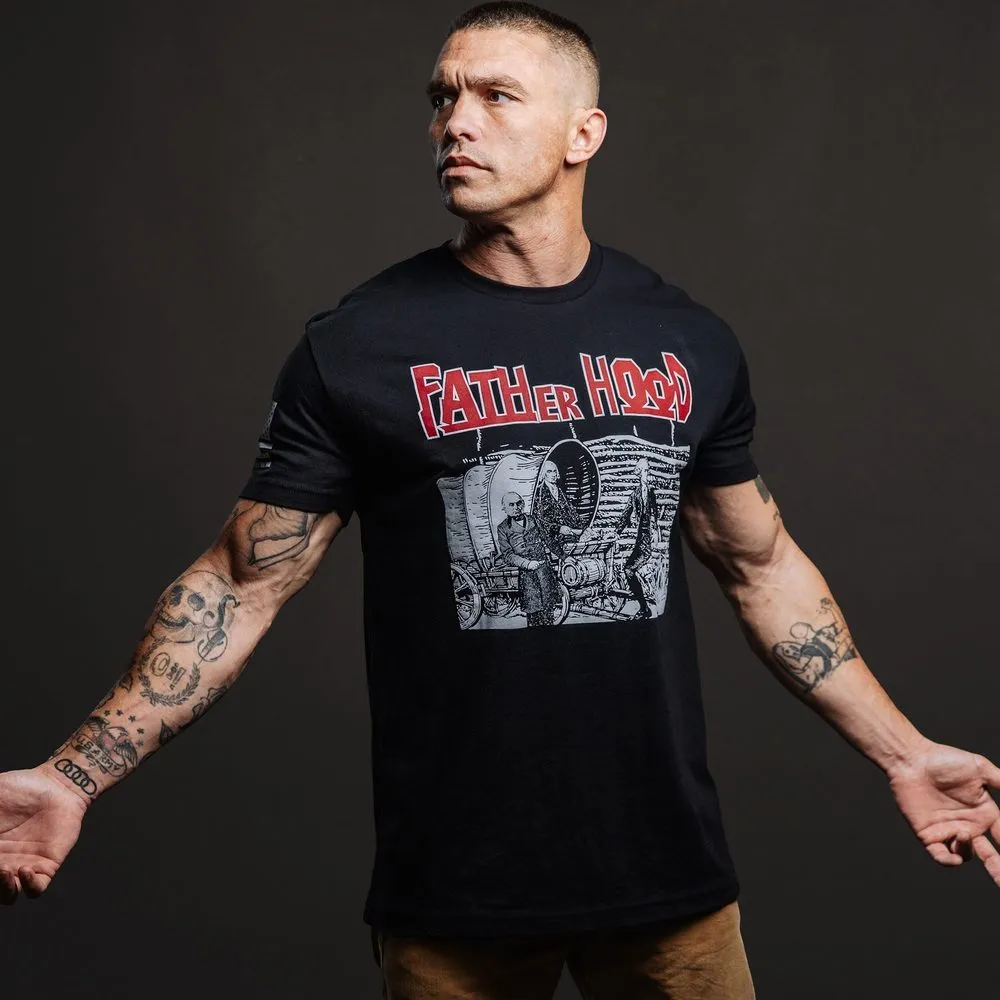 Father Hood T-Shirt - Black
