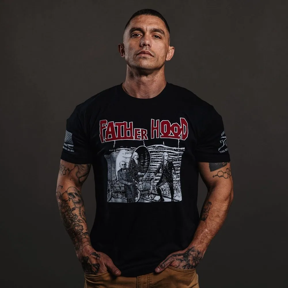 Father Hood T-Shirt - Black