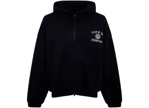 Fear of God Essentials Heavy Fleece Full Zip Hoodie in Black