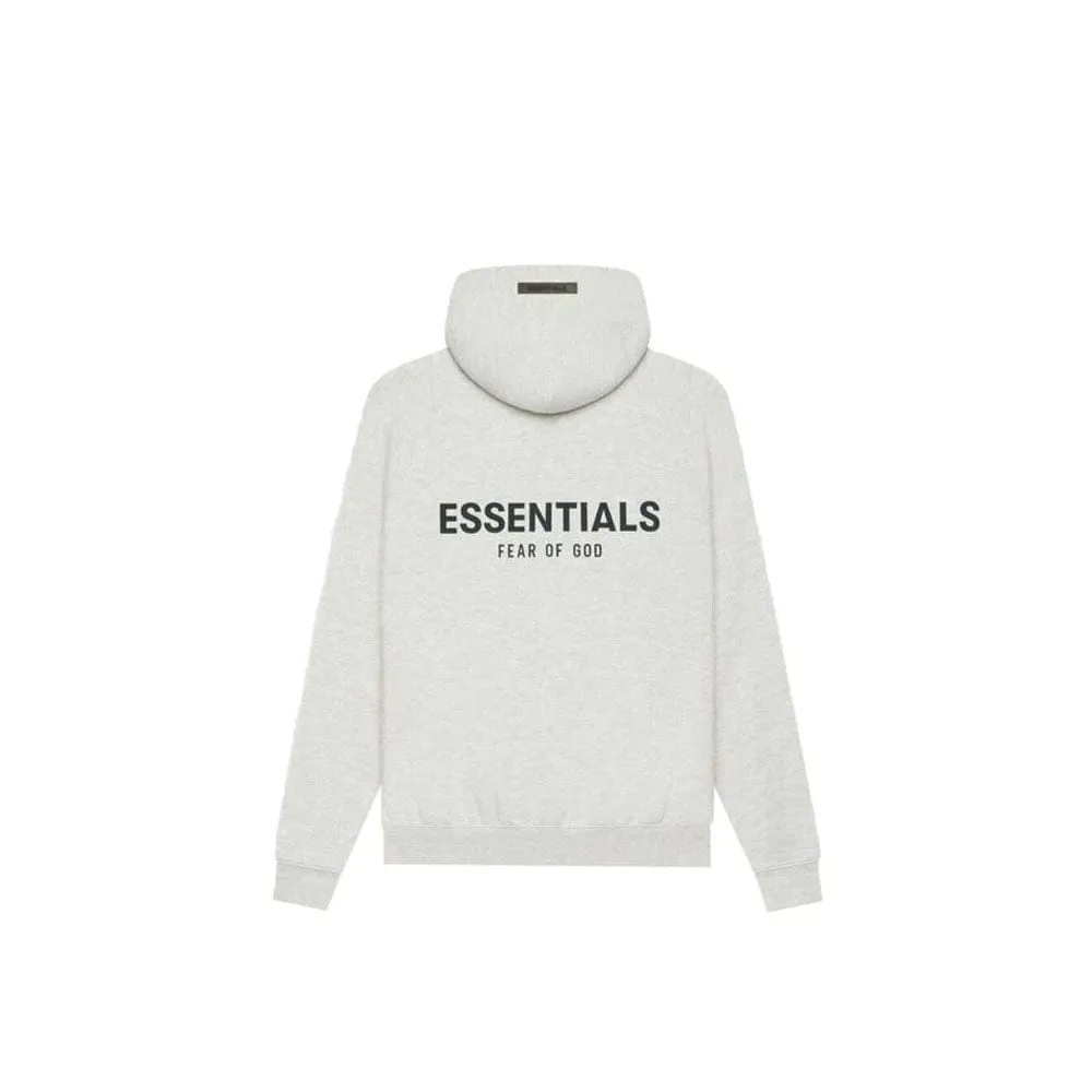 FOG ESSENTIALS SS21 SILICON APPLIQUE LOGO OATMEAL HOODIE (NEW) (NEW)