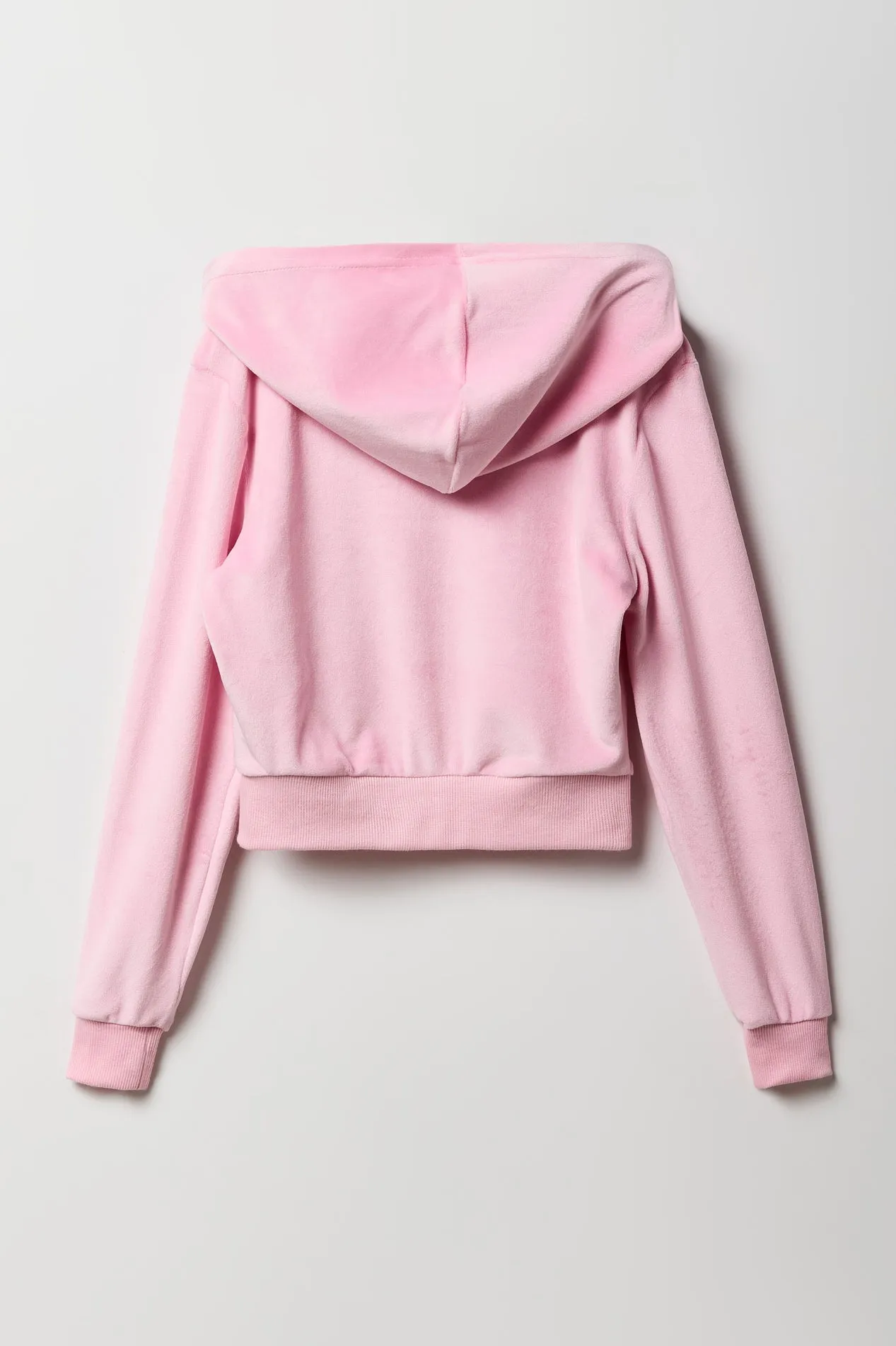 Girls Aeropostale Velour Zip-Up Hoodie