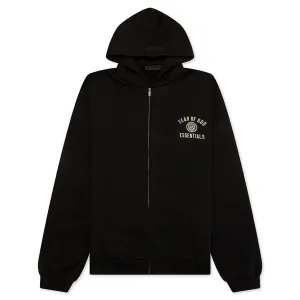 Heavy Fleece Fullzip Hoodie - Black