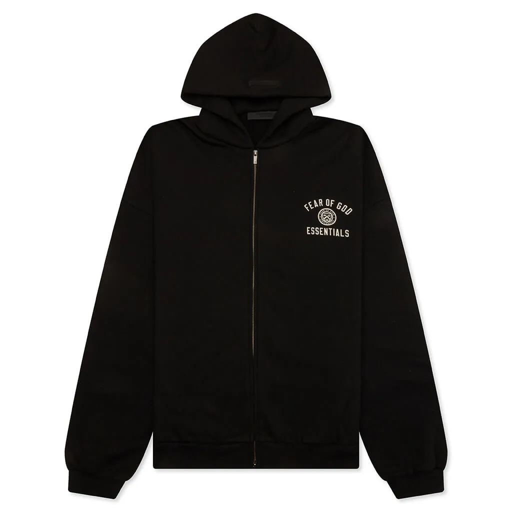 Heavy Fleece Fullzip Hoodie - Black