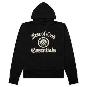 Heavy Fleece Vintage Shrunken Hoodie - Black