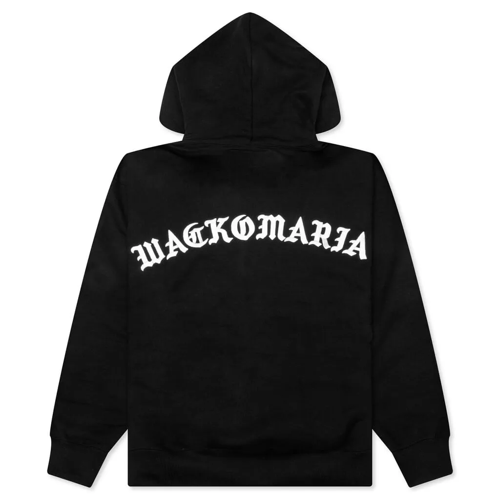 Heavy Weight Pullover Hooded Sweat Shirt Type-2 - Black