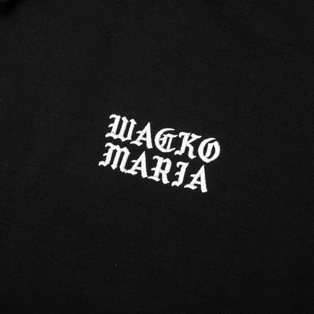 Heavy Weight Pullover Hooded Sweat Shirt Type-2 - Black