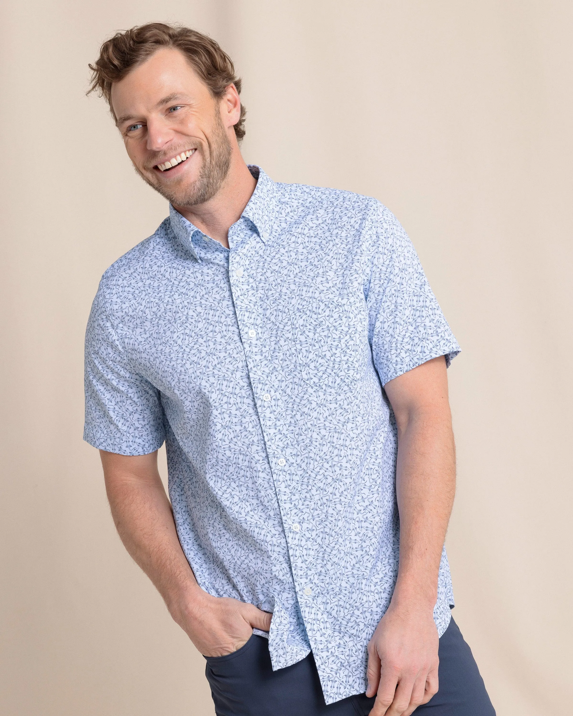 Iguana Glee brrr°® Intercoastal Short Sleeve Sport Shirt