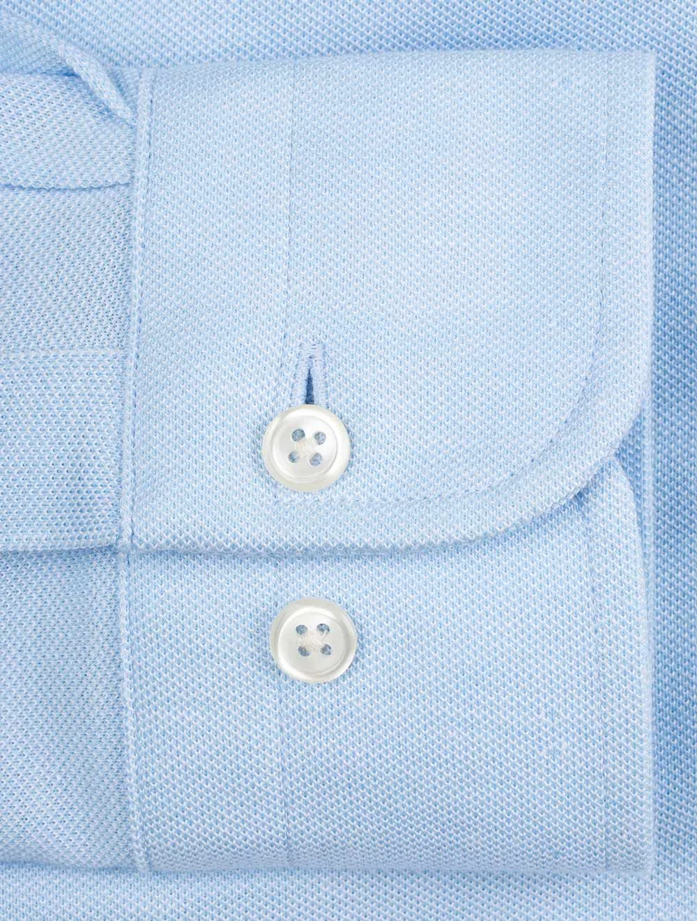 Jersey Piqué Regular Fit Shirt Capri Blue