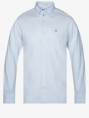 Jersey Piqué Regular Fit Shirt Capri Blue