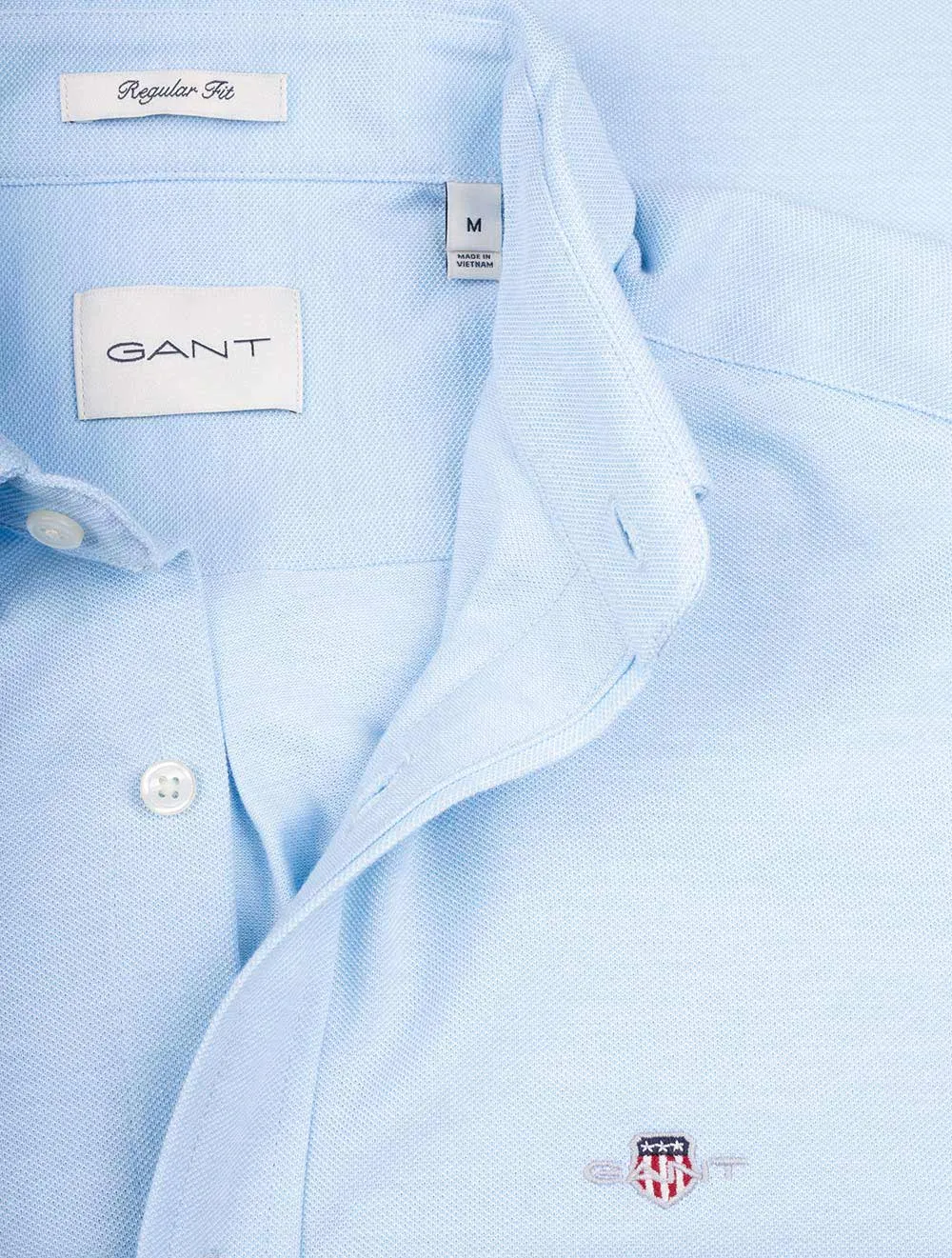 Jersey Piqué Regular Fit Shirt Capri Blue