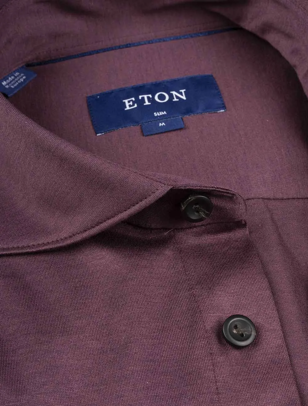 Jersey Slim Fit Shirt Burgundy