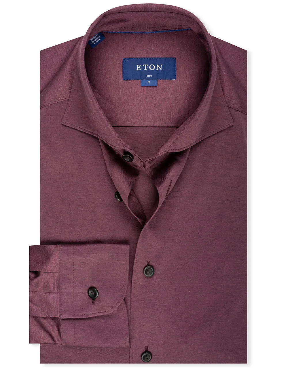 Jersey Slim Fit Shirt Burgundy