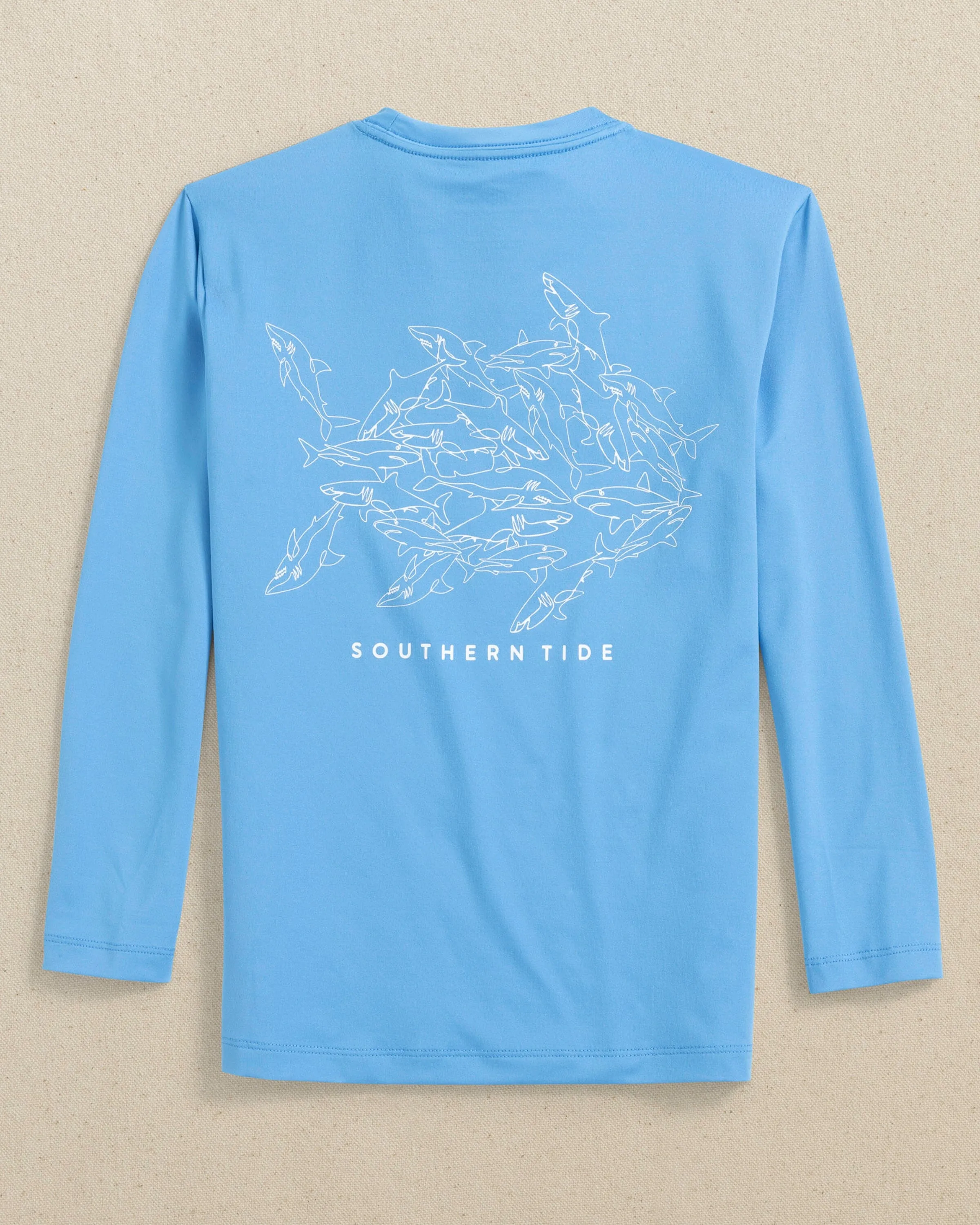 Kids Uh Oh Sharks Long Sleeve Performance T-Shirt