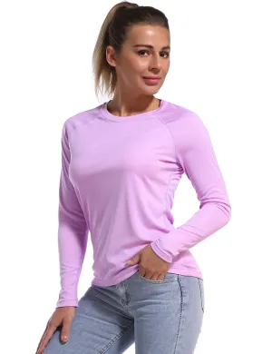 Long Sleeve Athletic Shirts purple_yoga