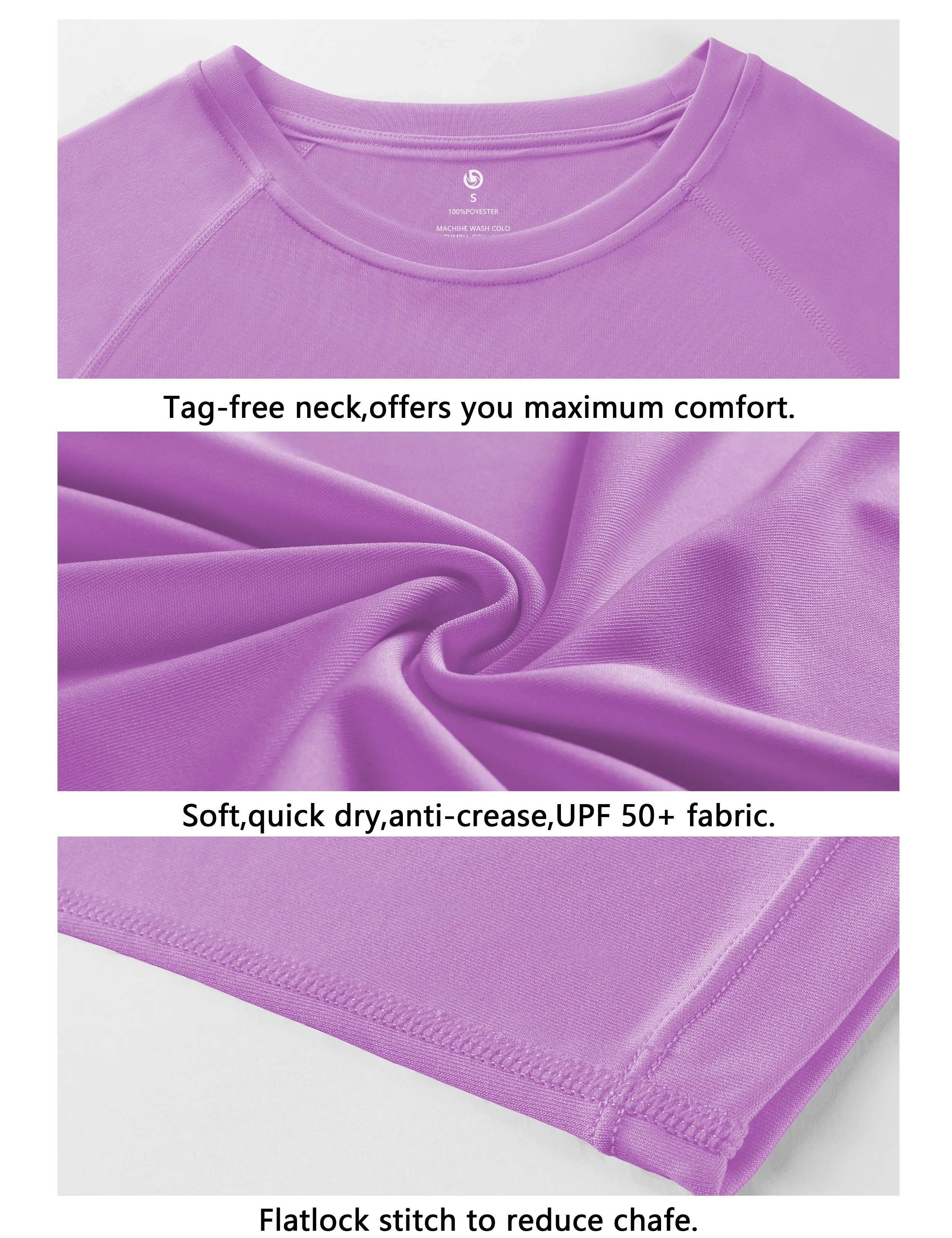 Long Sleeve Athletic Shirts purple_yoga