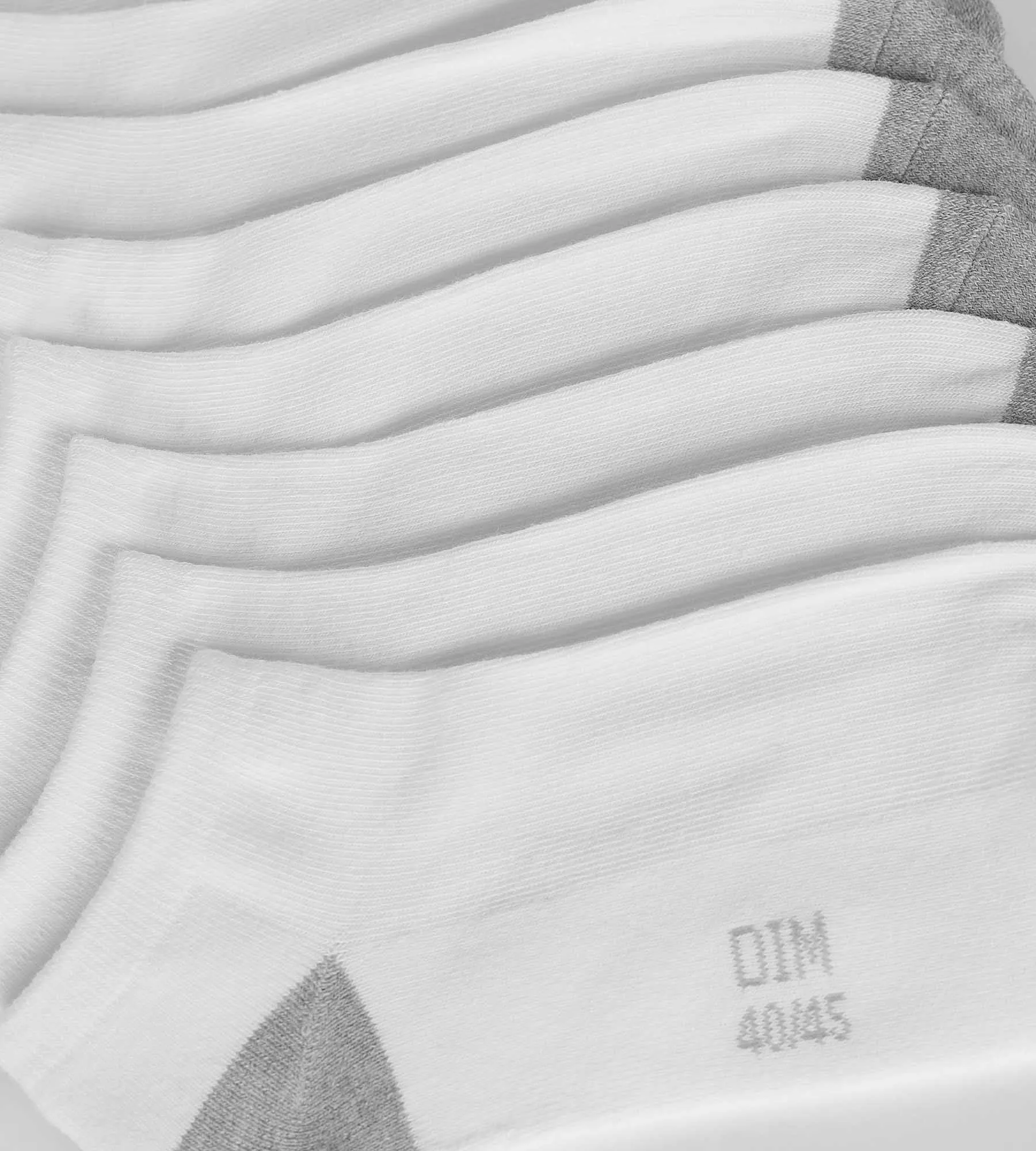 Lot de 5 paires de socquettes homme en coton Blanc EcoDim Sport