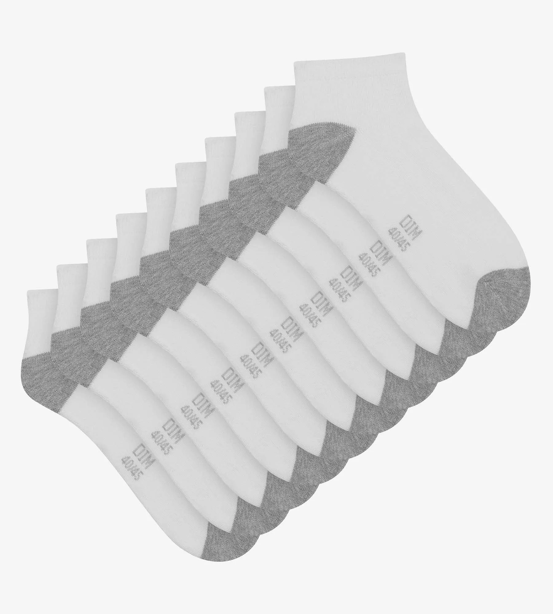 Lot de 5 paires de socquettes homme en coton Blanc EcoDim Sport
