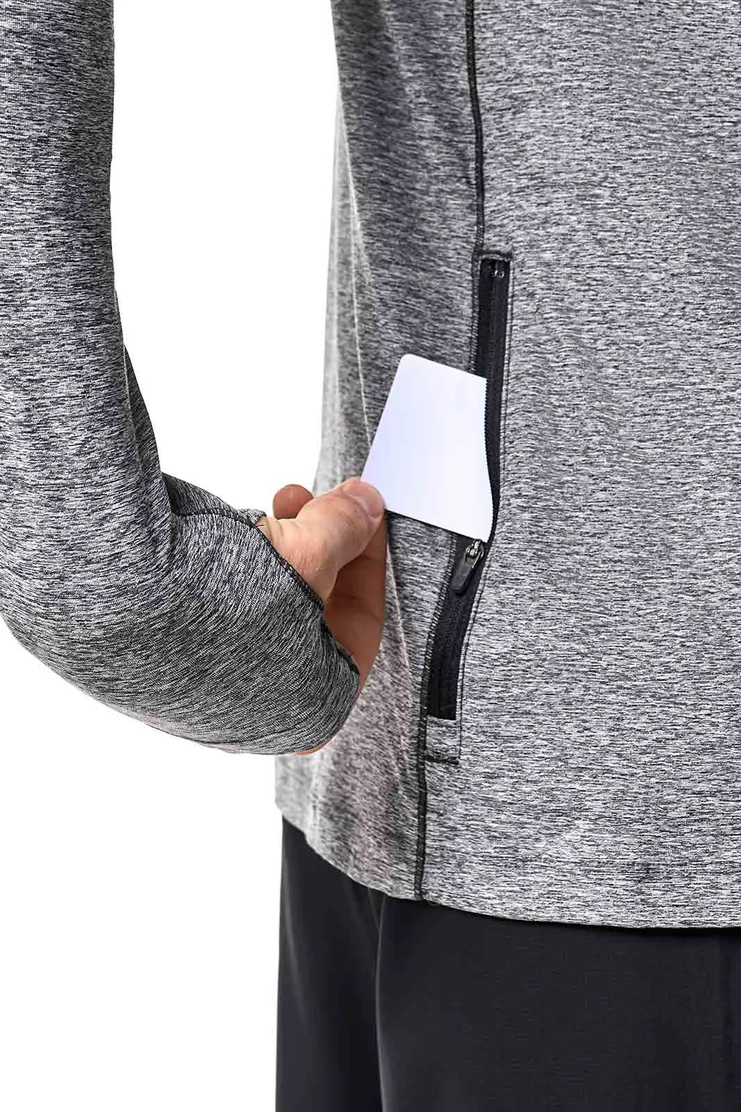 Men's Agility Long Sleeve Performance T-Shirt | Charcoal Heather