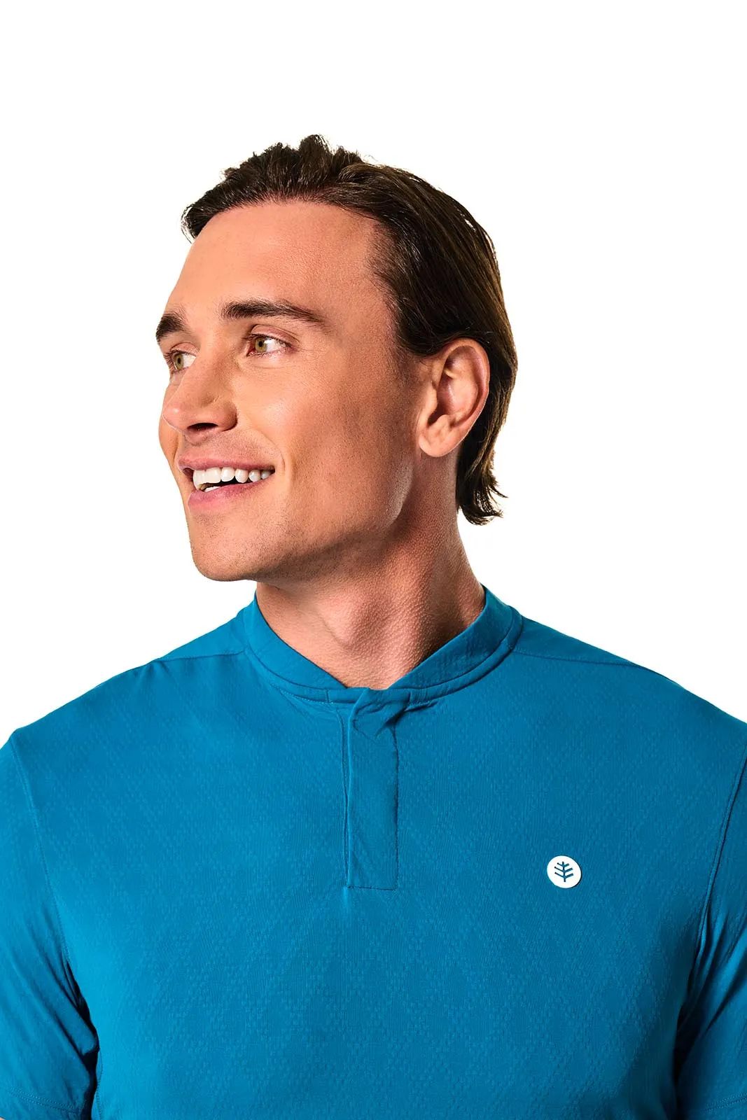 Men's Albatross Short Sleeve Polo | Bluejay Diamond Jacquard