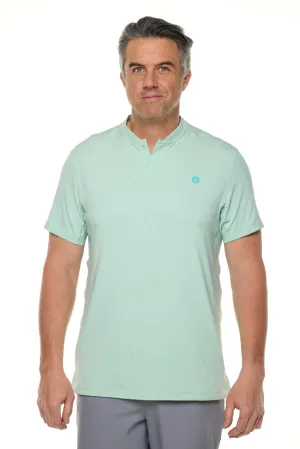 Men's Albatross Short Sleeve Polo | Misty Aqua Diamond Jacquard